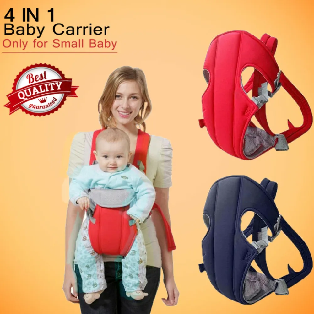 4-in-1 Baby Carrier With Comfortable Cushioned Head Support & Buckle Straps