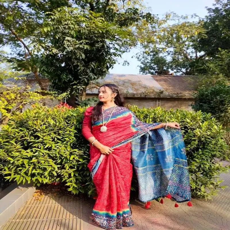 Digital Print Sharee with Blouse Piece - SB16687